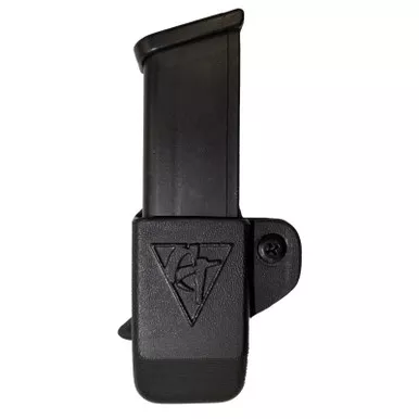 Comp-Tac C62110000LBKN Single Magazine Pouch with Belt Clip for Double Stack 1911, Left Side Carry