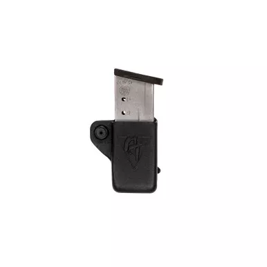 Comp-Tac C62113000LBKN Single Magazine Pouch with Belt Clip for Smith & Wesson M&P45 Shield, Left Side Carry