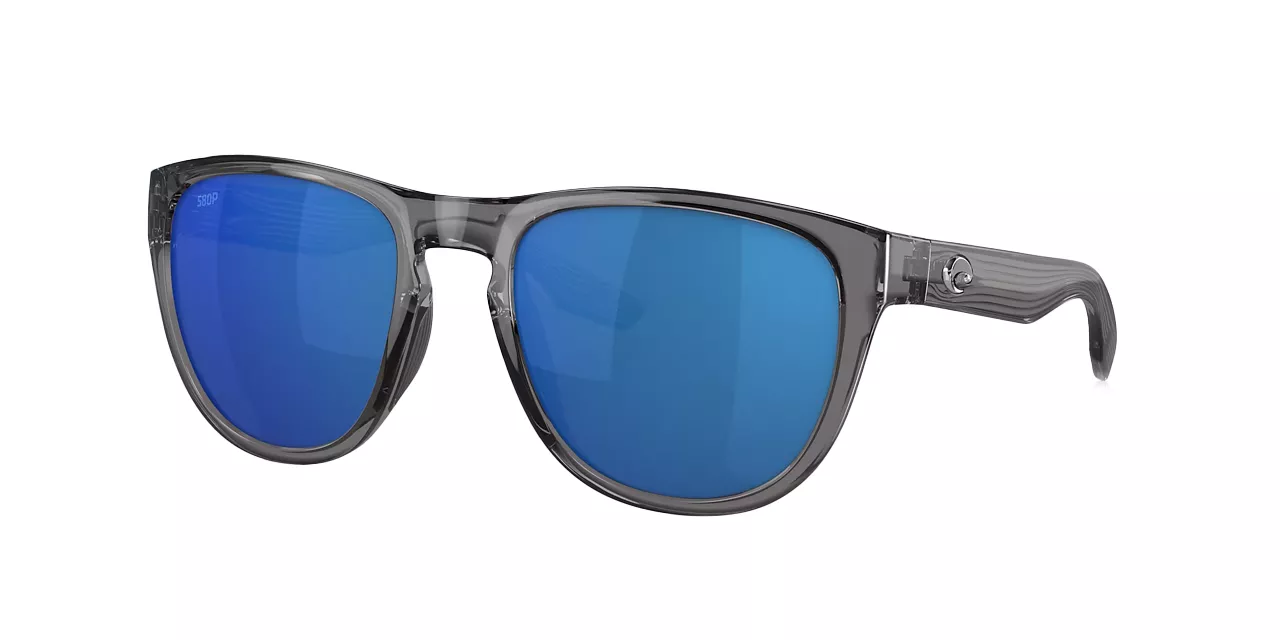 Costa Del Mar Irie Polarized Sunglasses Gray Crystal Blue Mirror 580P