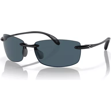 COSTA DEL MAR Men's Ballast Shiny Black/Gray 580p Polarized Sunglasses (06S9071-90710260)