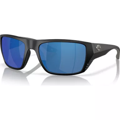 COSTA DEL MAR Men's Finlet Matte Black/Blue Mirror 580p Polarized Sunglasses (06S9118-91180759)