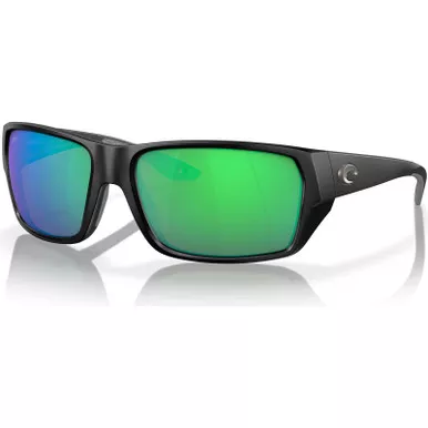 COSTA DEL MAR Men's Tailfin Matte Black/Green Mirror 580p Polarized Sunglasses (06S9113-91130760)