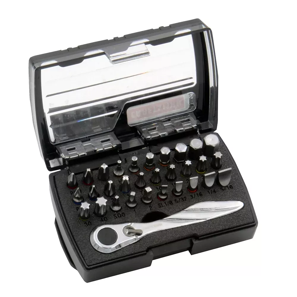 CRAFTSMAN 31-Piece Mini Ratchet & Bit Set – 1/4″ Drive Ratchet