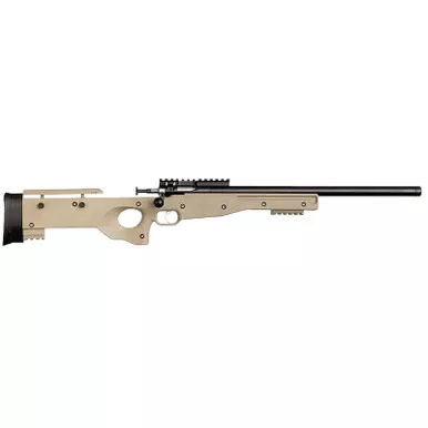 Crickett KSA2150 Precision Full Size 22 LR Single Shot 16.10" Blued Threaded Bull Barrel, Blued Crickettinny Rail Steel Receiver, Flat Dark Earth Synthetic Adj LOP Stock