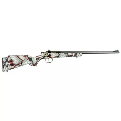 Crickett KSA2168 Youth 22 LR 1rd 16.12" Blued Barrel & Receiver, Fixed Front/Adjustable Rear Peep Sight, American Flag/Amendment Synthetic Stock w/11.5" LOP, Rebounding Firing Pin Safety
