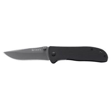 CRKT 6450K Drifter 2.88" Folding Plain Gray TiCN 8Cr14MoV SS Blade/Black G10 Handle Includes Pocket Clip