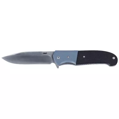 CRKT 6880 Ignitor 3.48" Folding Drop Point Plain Satin 8Cr13MoV SS Blade/ Blue/Black G10 Handle Includes Pocket Clip