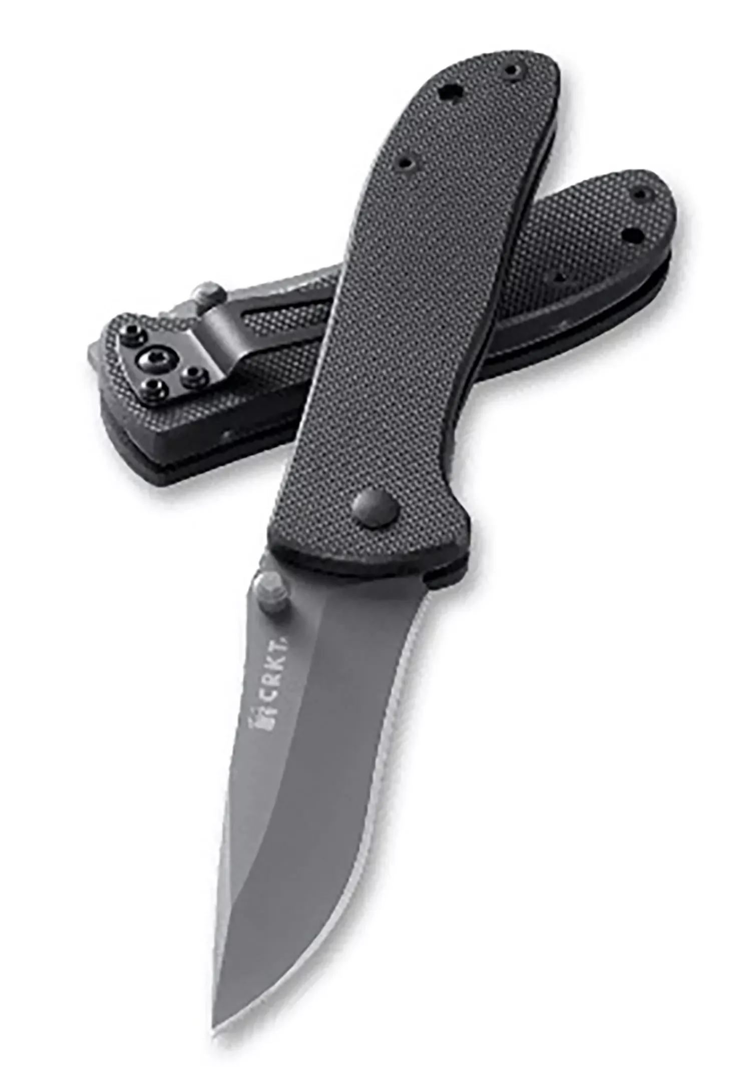 CRKT Drifter 2.88" Folding Plain Gray TiCN SS Blade Black G10 Handle Includes Pocket Clip
