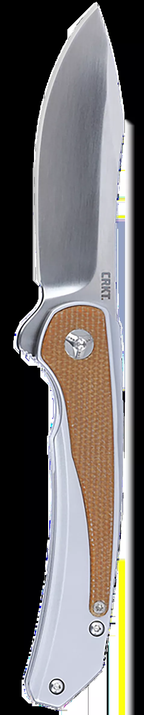 CRKT Padawan 3.01" Folding Wharncliffe Plain Brushed Satin 14C28N Steel Blade, SS w/G10 Coyote Tan Overlays Handle 6070