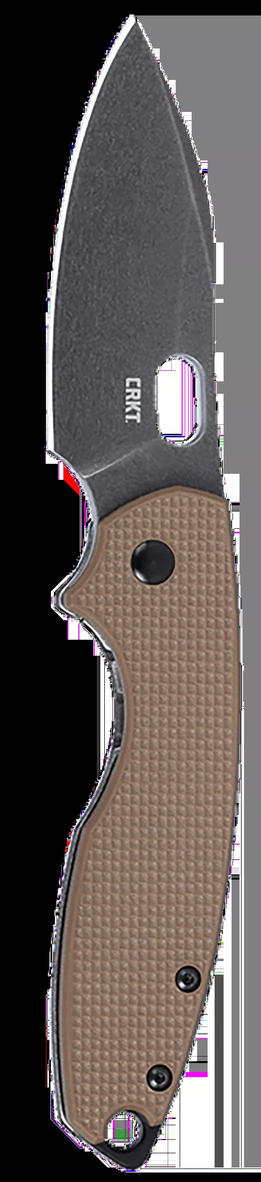 CRKT Pilar III 2.97" Folding Spear Point Plain Stonewashed D2 Steel Blade, Brown G10/SS Handle 5317B