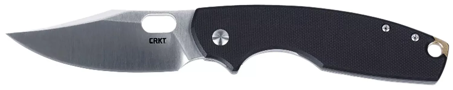 CRKT Pilar IV 3.09" Folding Plain Satin D2 Steel Blade Black SS G10 SS Handle Includes Pocket Clip