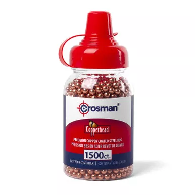 Crosman 0737 Copperhead 4.5mm Airgun BBs Copper-Coated 5.3 Grain (1,500 Count)