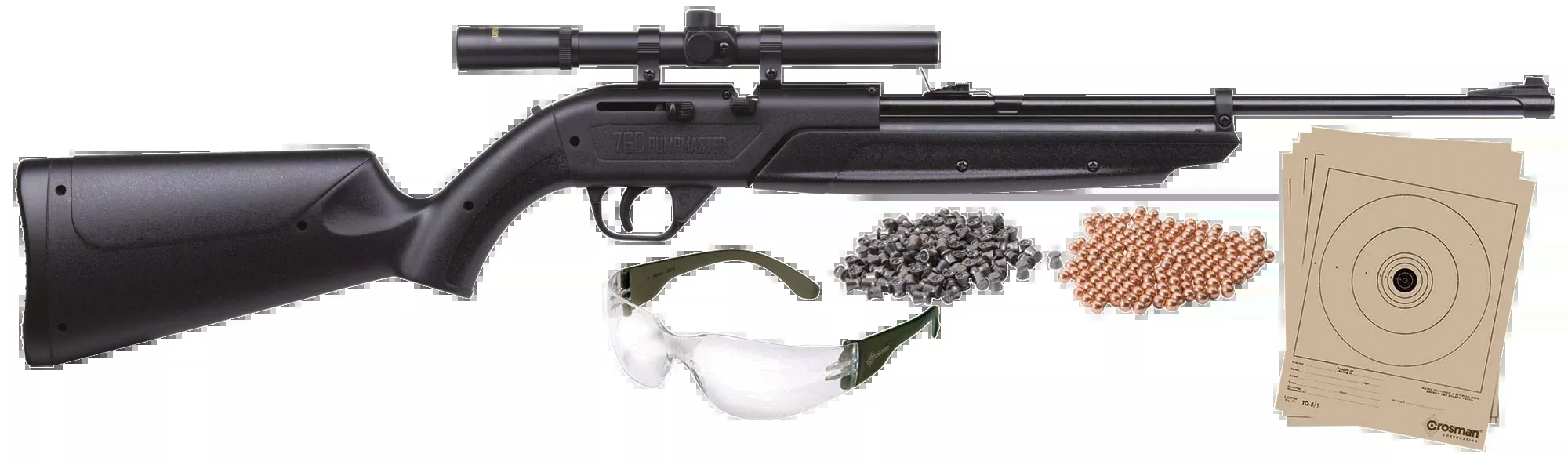 Crosman 760 Pumpmaster Rifle – Bb/177 W/4x Scope Glasses Ammo