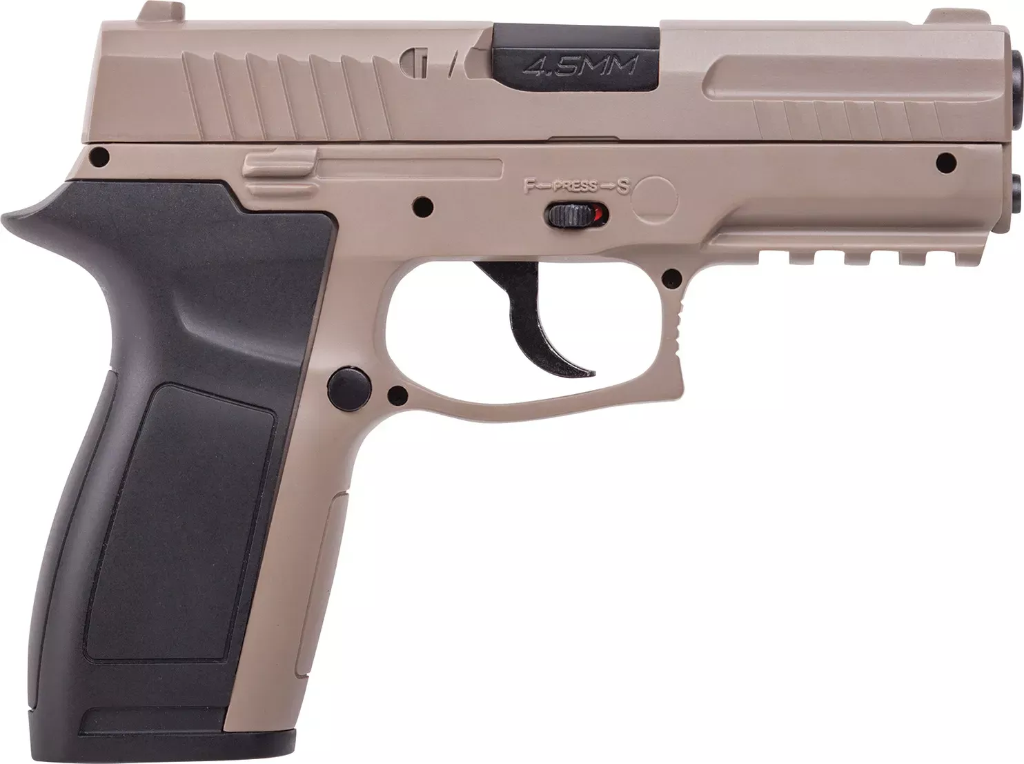 Crosman Mako CO2 Powered, Semi Auto Dual-Tone BB Air Pistol, 480 MK45