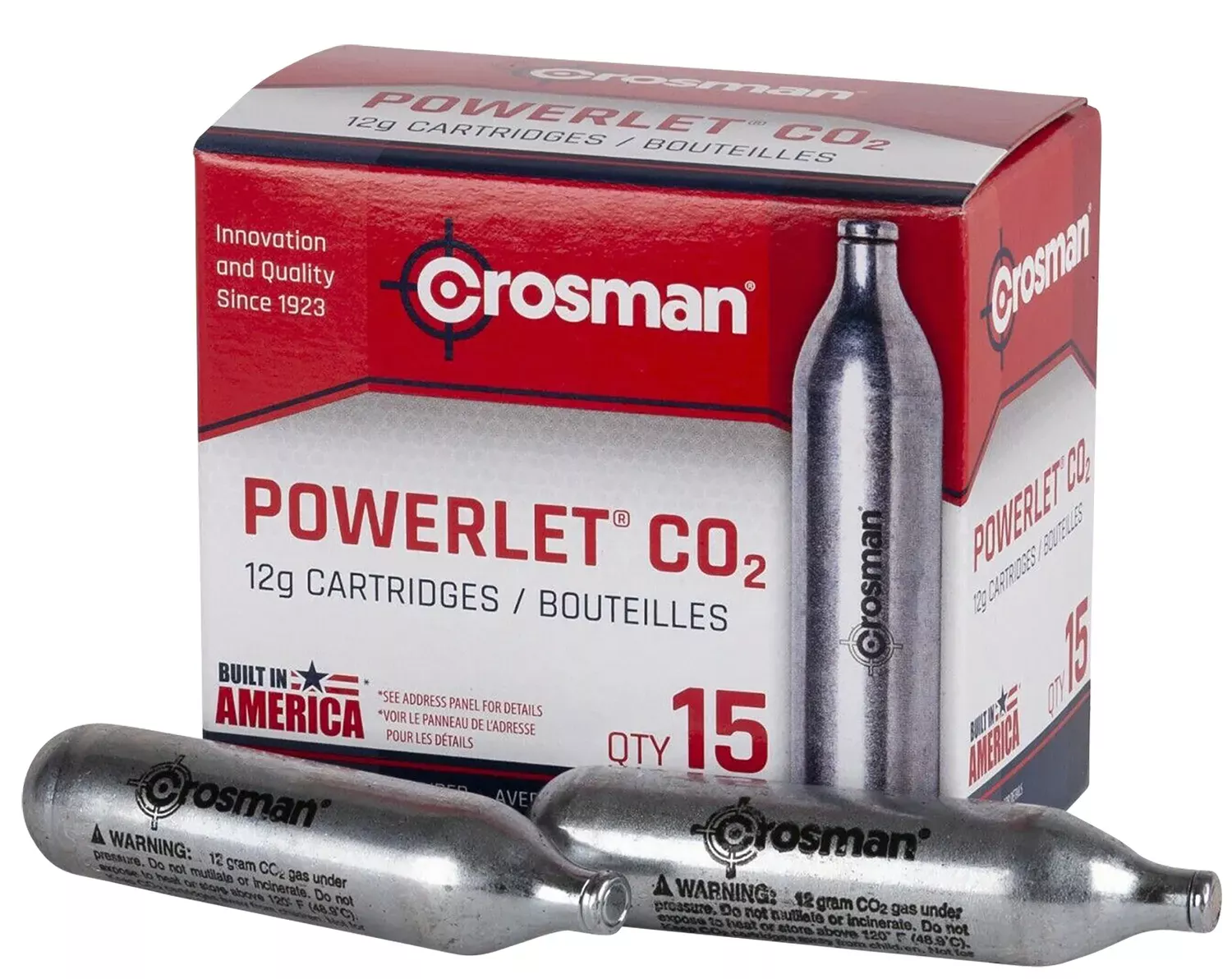 Crosman Powerlet CO2 Cartridges 12 Grams 15/Pack