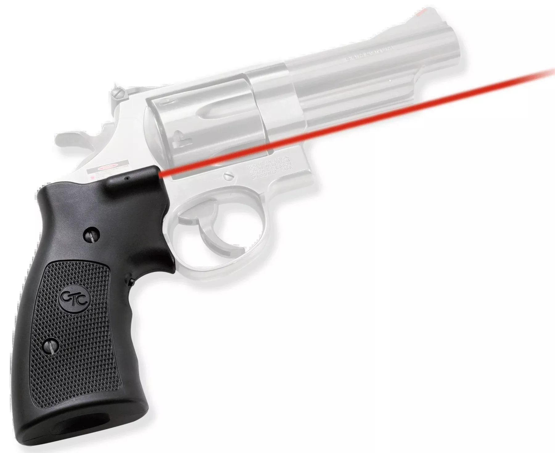 Ctc Laser Lasergrip Red S&w - Kln Frame Rnd & Square Butt