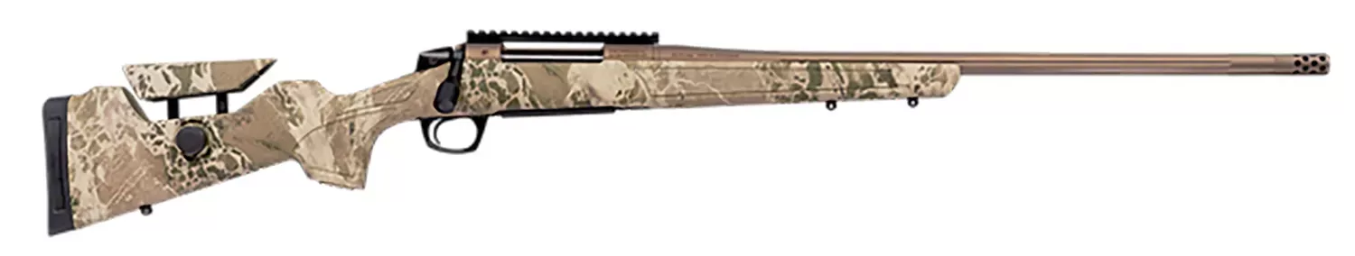 CVA Cascade Long Range Hunter 6.5 PRC Rifle24″ Smoked Bronze Cerakote Steel Threaded Barrel, Realtree Hillside CR3959