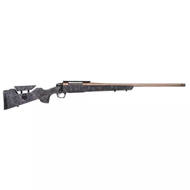 CVA CR3967F Cascade Long Range Hunter Full Size 300 PRC 26" Smoked Bronze Cerakote Steel Threaded Barrel, Black w/Smoked Bronze Web Synthetic Stock