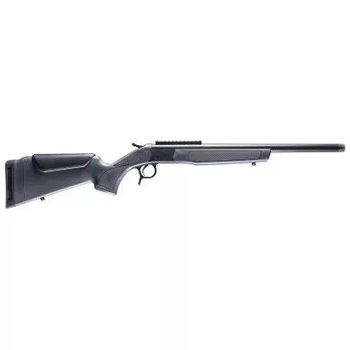 CVA CR4438 Scout 350 Legend 1rd 20" Blued Threaded Barrel, Blued Picatinny Rail Receiver, Stealth Gray Fixed Synthetic Stock
