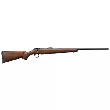 CZ-USA 07718 600+ American 243 Win 5+1 20" Black Nitride Threaded Barrel, Black Nitride Steel Drilled & Tapped Receiver, Turkish Walnut Fixed Stock