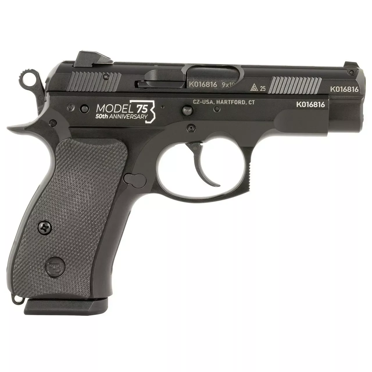 CZ USA 75 D Compact 9MM Pistol 3.75″ 50th Anniversary Black 91123