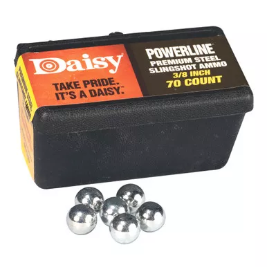 Daisy 988183-446 Slingshot Ammunition, 3/8 Inches, Steel, 75 Count