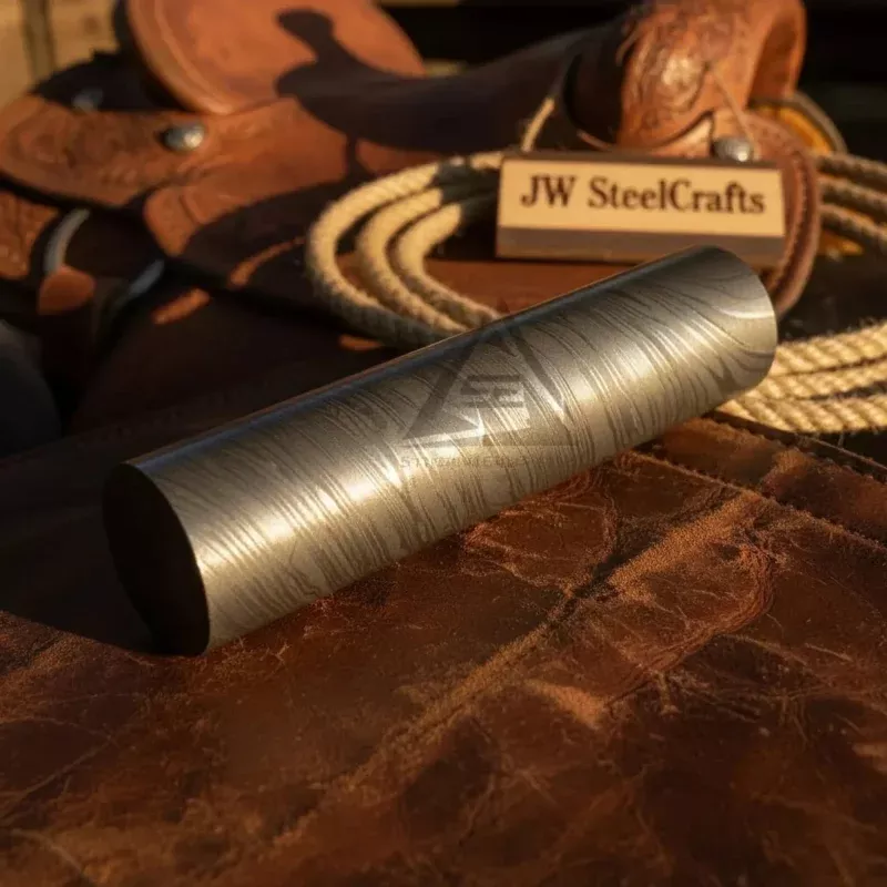 Damascus Steel Round Bar for Knife Making