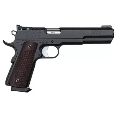 Dan Wesson 01840 Bruin 10mm Auto 8+1 6.03" Stainless Steel Barrel, Black Duty Serrated Stainless Steel Slide & Frame w/Beavertail, Brown G10 Grip, Ambidextrous