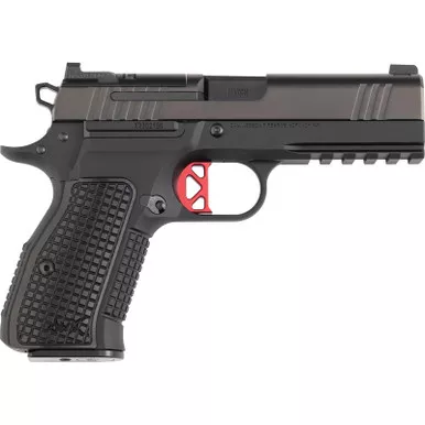 Dan Wesson 92113 DWX Compact Frame 9mm Luger 10+1 4.95" Black Match Grade Barrel, Black DLC Optics Ready/Serrated Steel Slide, Black Aluminum Frame w/Beavertail Black Textured Aluminum Grip