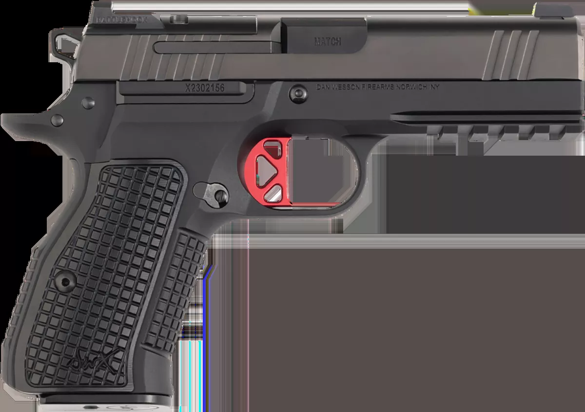 Dan Wesson DWX Compact 9mm 15+1 4" Match Grade Barrel Optic Ready Slide Aluminum Frame Thumb Safety SAO Black 92103