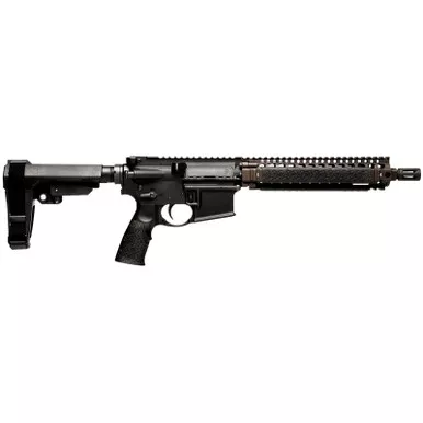 Daniel Defense 0208806030067 DDM4 MK18 No Magazine 10.30" Black Threaded Barrel, Black Hardcoat Anodize Aluminum Picatinny Rail Receiver, SB Tactical SBA3 Brace, Black Overmolded Grip, Ambidextrous