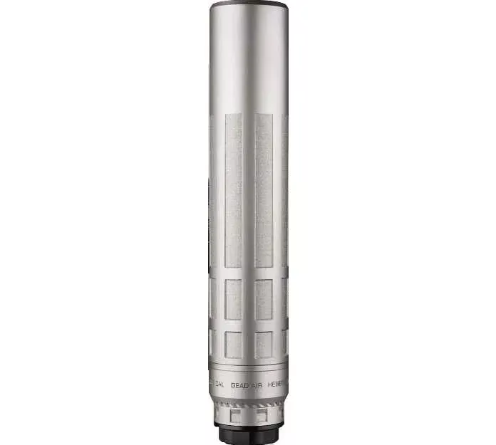 Dead Air Nomax 33 .33 Cal Silencer w/Xemax Adapter & 5/8×24 DA150 Muzzle Brake Titanium Silver
