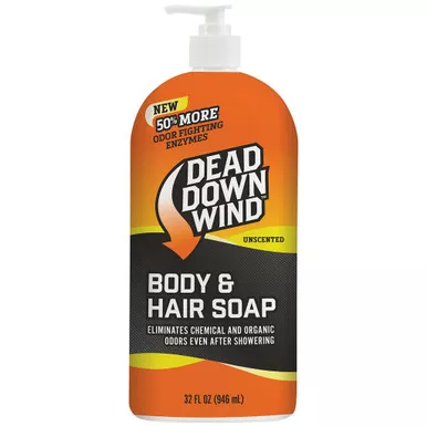 Dead Down Wind 123218 Body and Hair Soap Pump, 32 Ounce, Orange