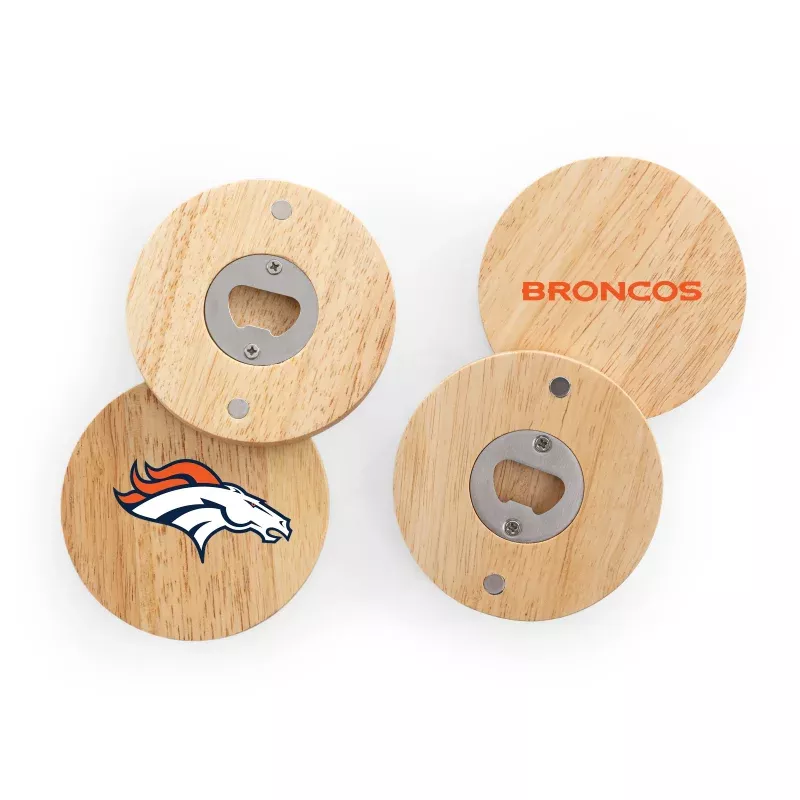 Denver Broncos – Coasters with Bottle Openers Set of 4