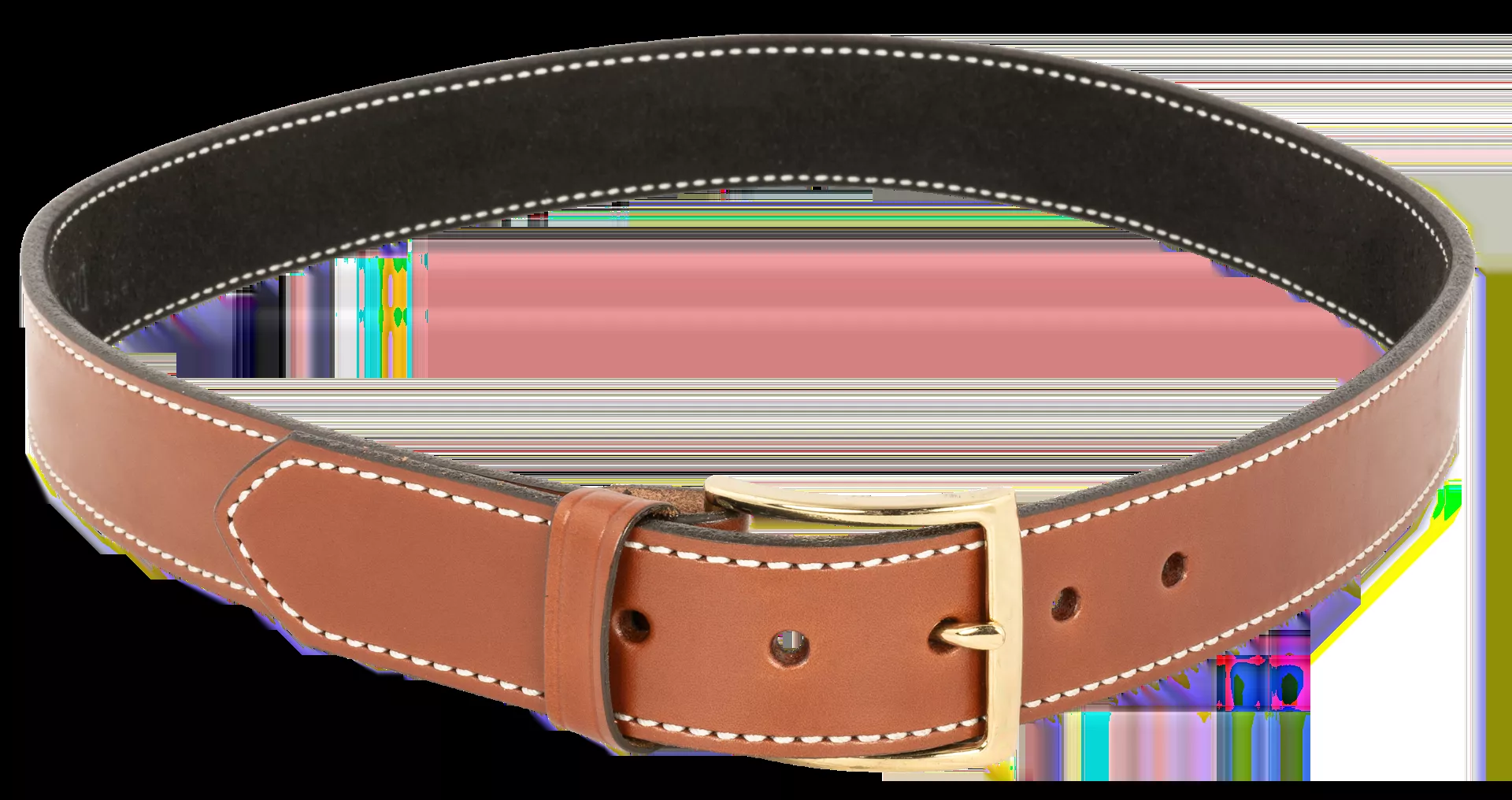 DeSantis Gunhide Plain Lined Tan Leather Belt Size 40"