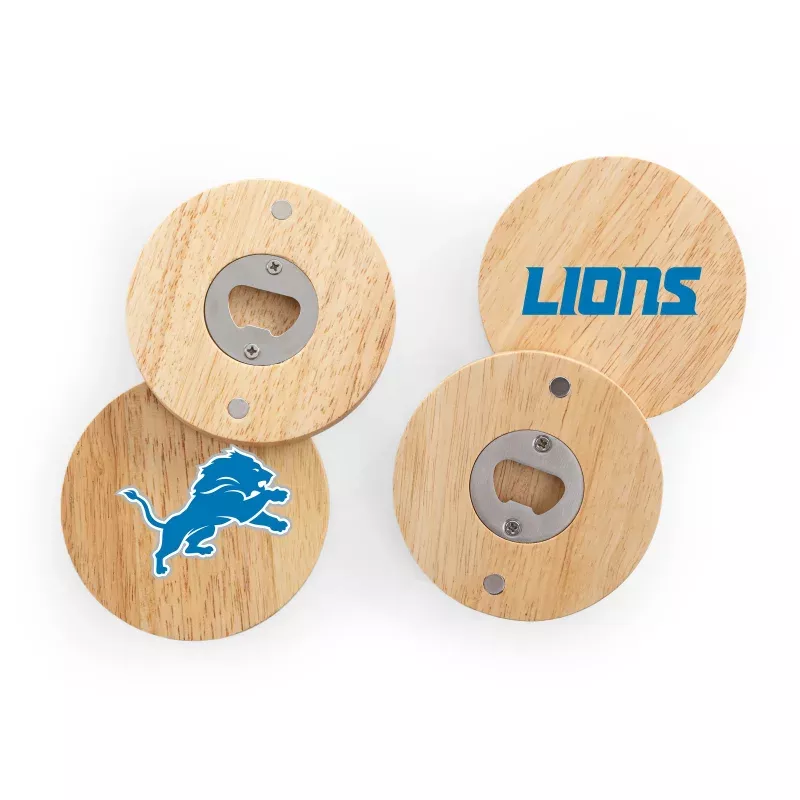 Detroit Lions – Coasters with Bottle Openers Set of 4