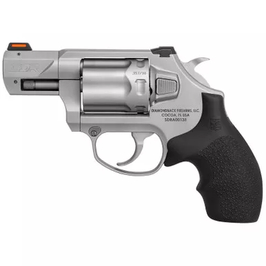 Diamondback DB0700S711 SDR Small 357 Mag/38 Special +P 6 Shot 2" Glass Bead Stainless Steel Barrel, Cylinder & Frame, Black Hogue Rubber Grip, Exposed Hammer