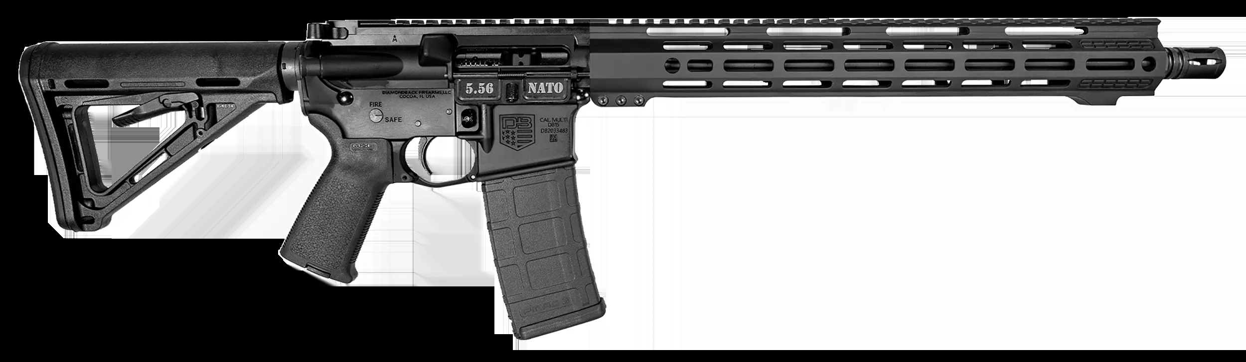 Diamondback DB15 Carbon Series 223 Rem/5.56 NATO Rifle 16″ Black DB175AK002