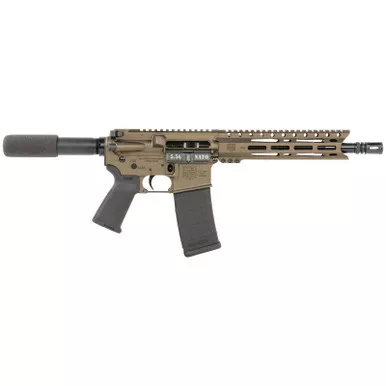 Diamondback DB1915K071 DB15 5.56x45mm NATO 30+1 10" Black Nitride Threaded Barrel, M-LOK Handguard, Midnight Bronze Aluminum Picatinny Rail Receiver, Black Buffer Tube, Black Magpul Grip, Right Hand