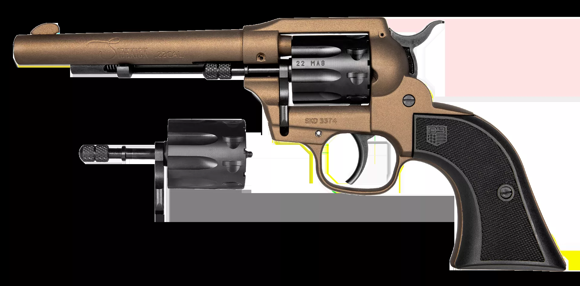 Diamondback Sidekick 22LR/22MAG Revolver 9Rd 5.5″ Barrel DA/SA Bronze Finish DB053CA071