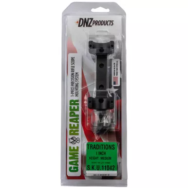DNZ Game Reaper 1in Medium Matte Black 1PC Scope Mount for Traditions Muzzleloader Rifles (11042)