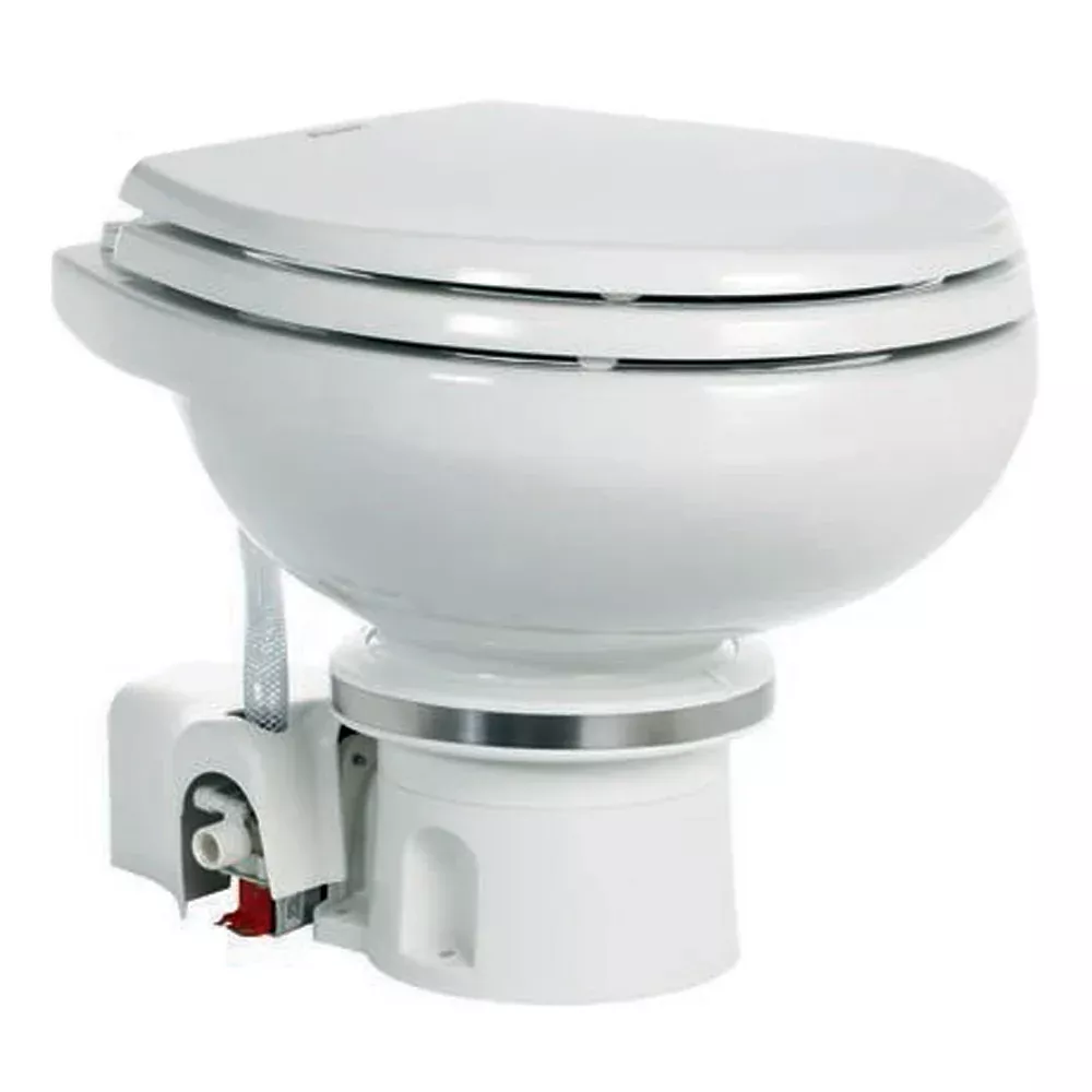 Dometic MasterFlush 7120 White Electric Macerating Toilet w/Orbit Base – Fresh Water