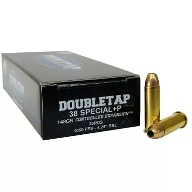 DoubleTap Ammunition 38SP148CE 38Special 148gr Controlled Expansion JHP 20 Per Box/50 Case
