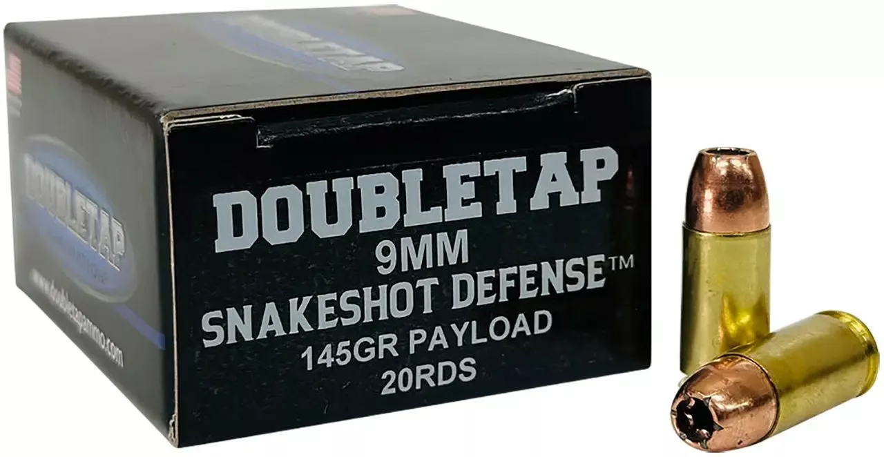 DoubleTap Ammunition Snake Shot 9mm Ammo 145 gr JHP 20 Rounds 9MMSS20