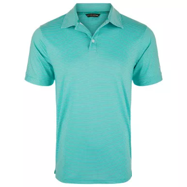 DRAKE Men's Performance Chalk Striped Short Sleeve Polo Shirt (DS4095)