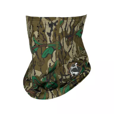 DRAKE Youth Ol' Tom Performance Mossy Oak Greenleaf Face Mask (OT3180-012)
