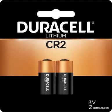Duracell 041333013107 Lithium Batteries CR2, Black, 2 Pack