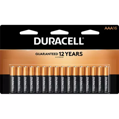 Duracell 041333740645 Coppertop Batteries AAA, Black, 16 Pack