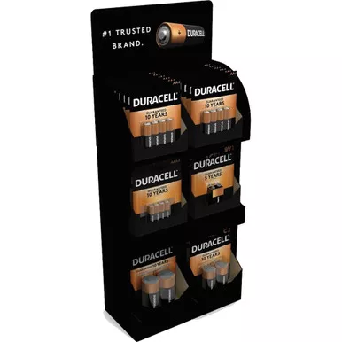 Duracell 41333030255 Coppertop Batteries Counter Display, Black, 36 Pack