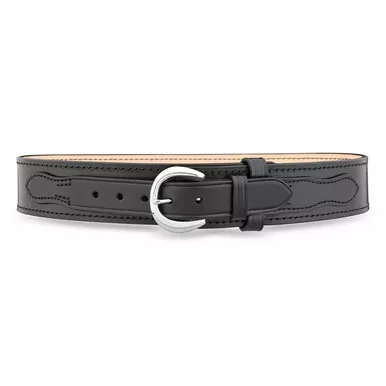 Dutyman 1111 2-1/4" Plain Leather River Belt, Black
